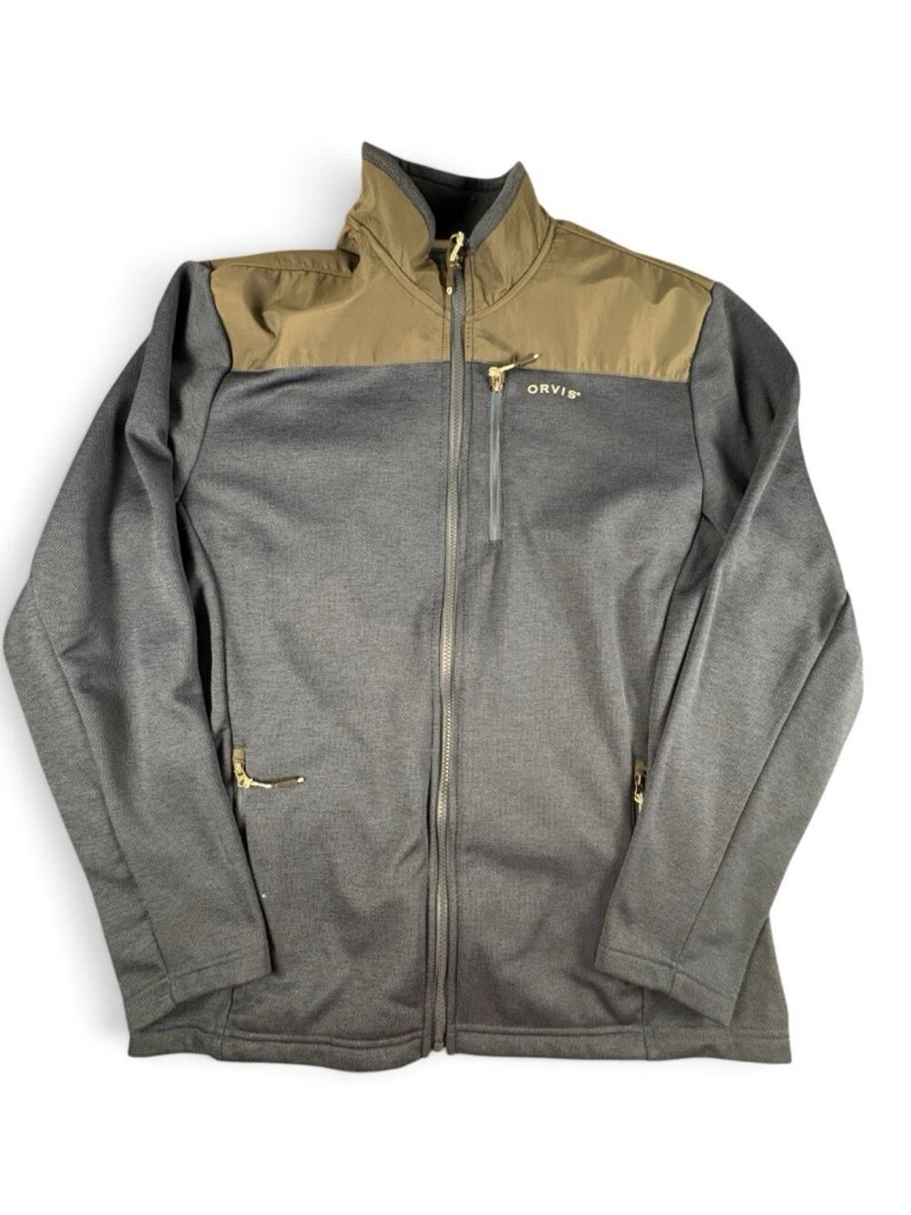 Orvis Classic Collection Men’s Blue Full Zip Fleece Jacket Large Outdoor